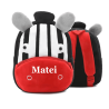 Ghiozdan de plus personalizat cu nume-Model Zebra