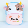 Ghiozdan de plus personalizat cu nume-Model Sweet COW